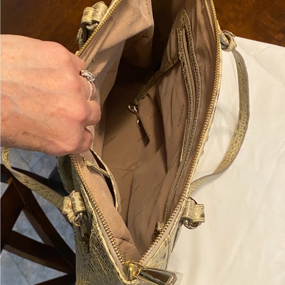 Brahmin Metallic Gold Embossed Satchel - Picture 9 of 10